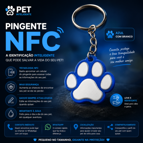 Chaveiro/Pingente para PET (NFC)